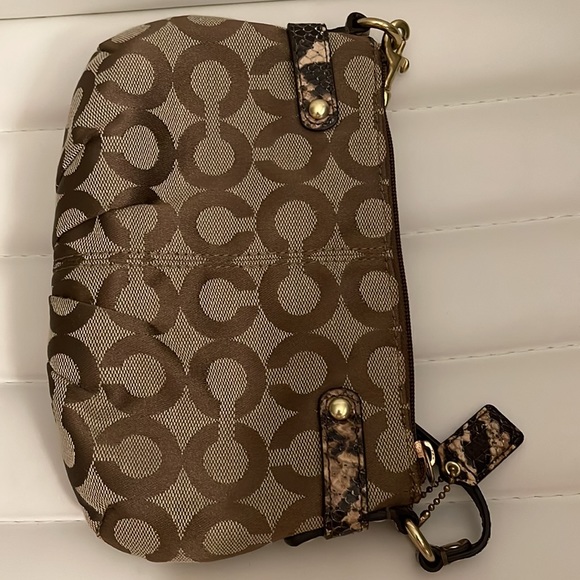 Coach Signature small bag 20”W x 14”H—lightly used, no stains, no wear marks - Picture 5 of 5